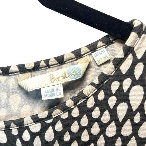 Biden Women’s Marilyn Blouson Jersey Knee Length Dress Brown/Cream Size 8 R - Picture 7 of 7